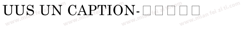 UUS UN CAPTION字体转换